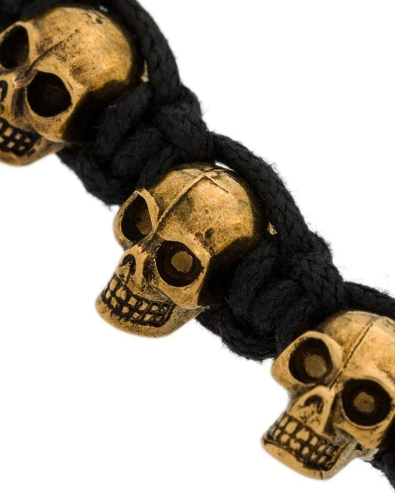 Bratara textil Alexander McQueen Skull neagra 554660J16KT1000 03 1
