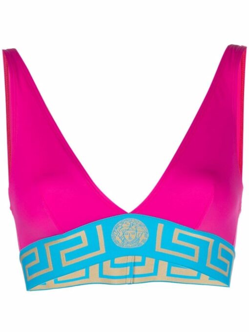 bustiera bikini poliamida versace greca roz albastra abd01094a2321852p890 01