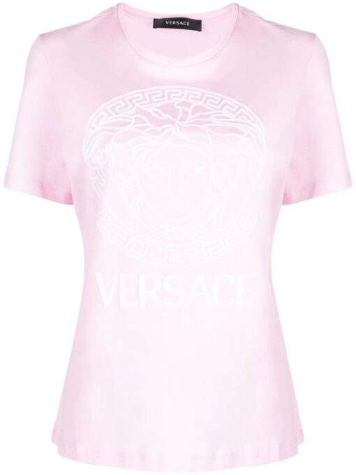 tricou bumbac versace medusa roz 10036841a007692p620 01