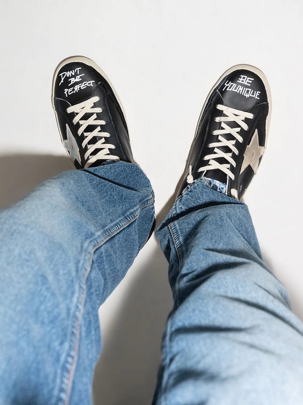 Sneakers Golden Goose Deluxe Brand Super Star negri - imagine 3