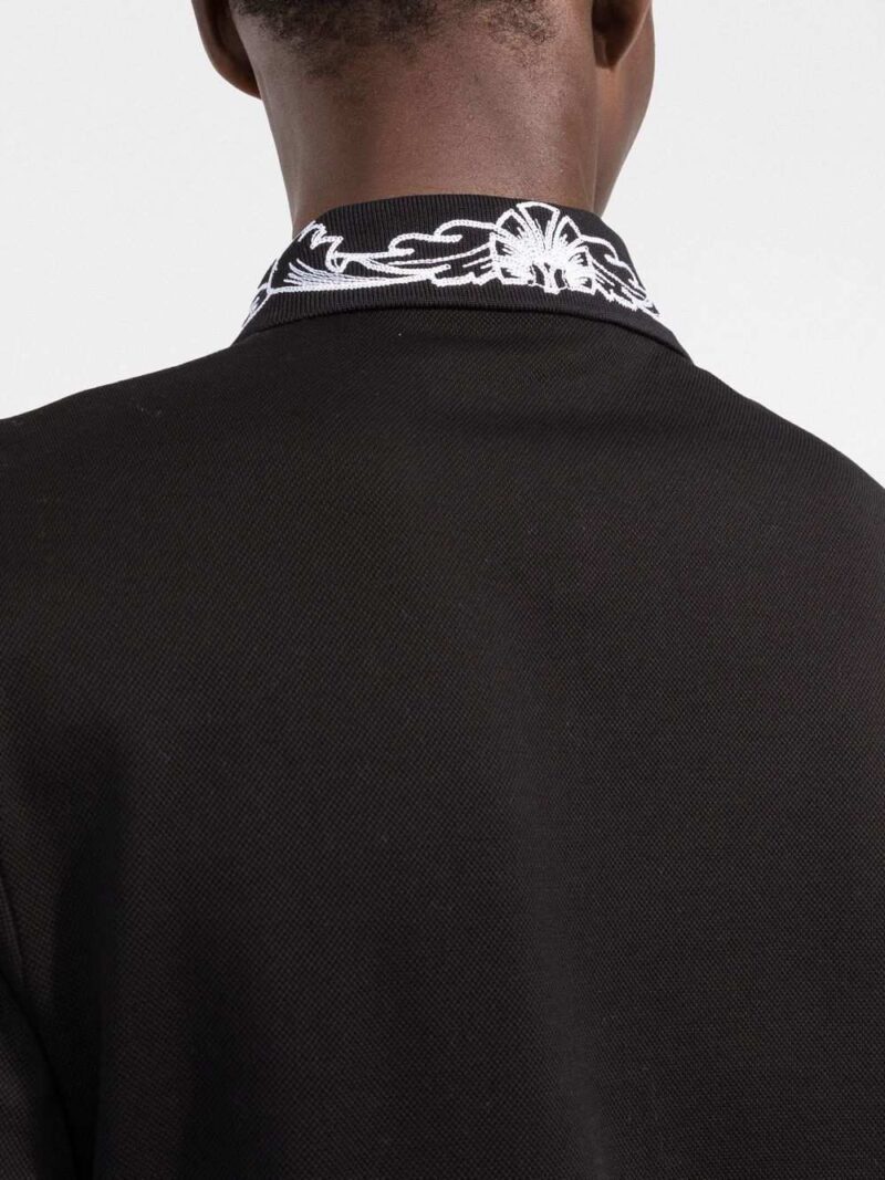 tricou polo versace barocco collar logo negru 10064641a044641b000 05