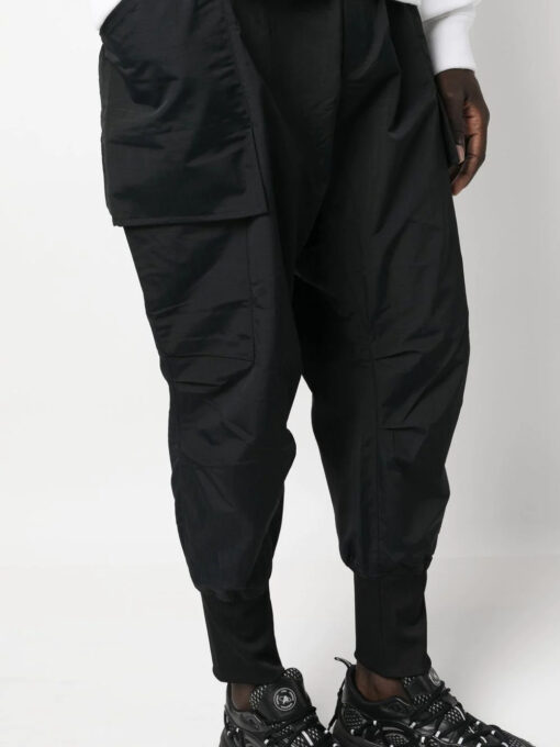 pantaloni y 3 logo print cargo negri hn4325 05