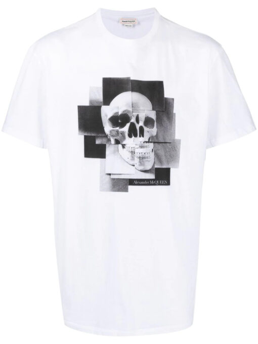 tricou alexander mcqueen abstract skull print alb 704988qtz090900 01