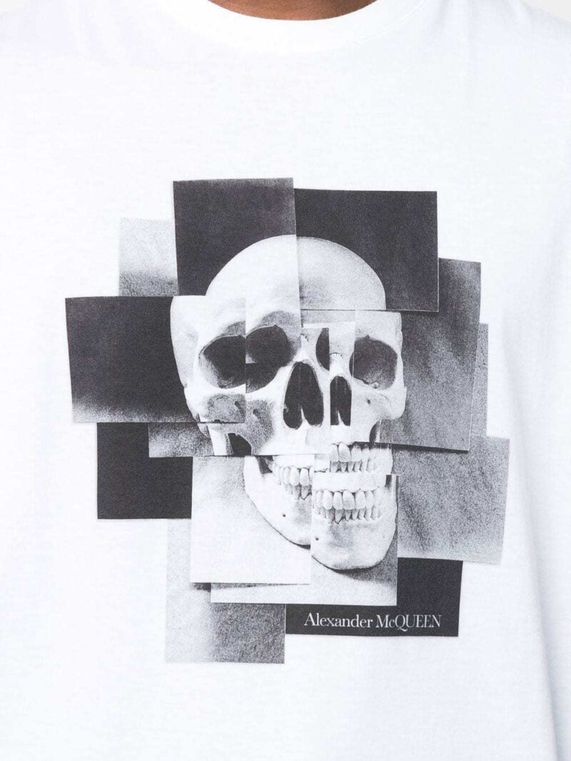 tricou alexander mcqueen abstract skull print alb 704988qtz090900 05