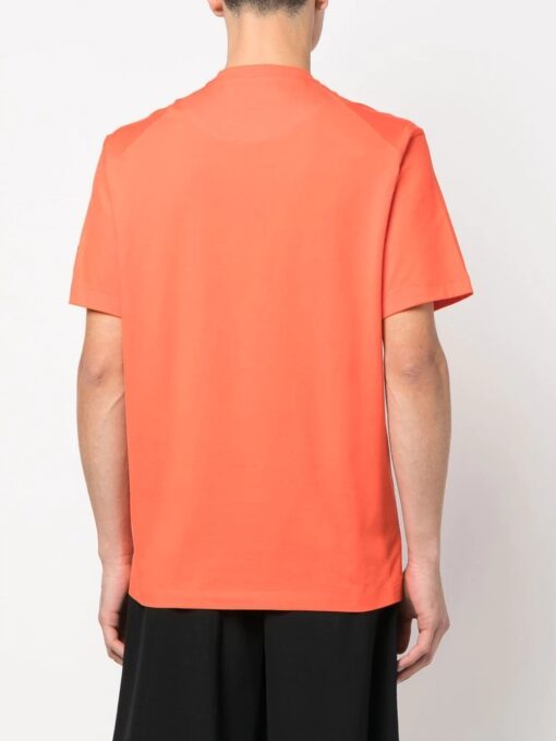 tricou y 3 sleeve logo print portocaliu ib4773 02