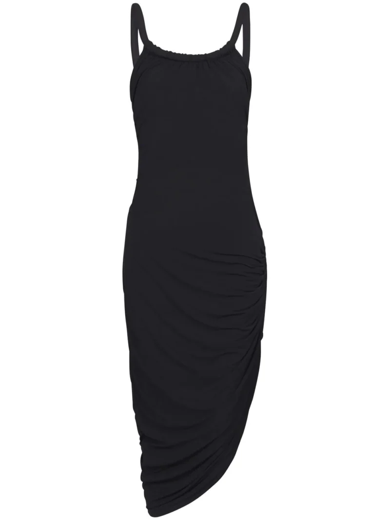 Rochie midi Balmain Open-Back neagra