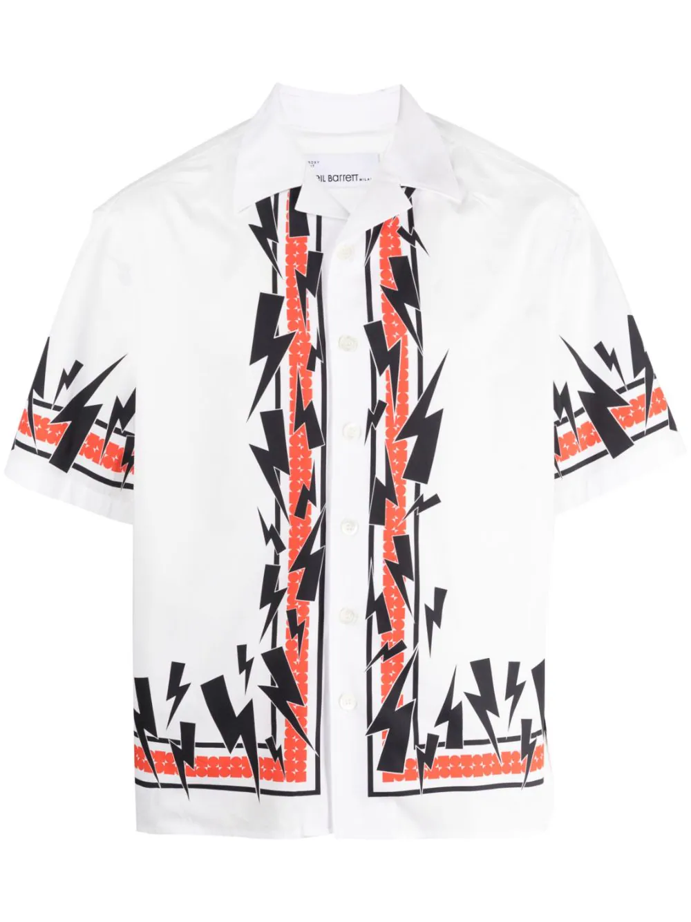 Camasa Neil Barrett Thunderbolt Print alba