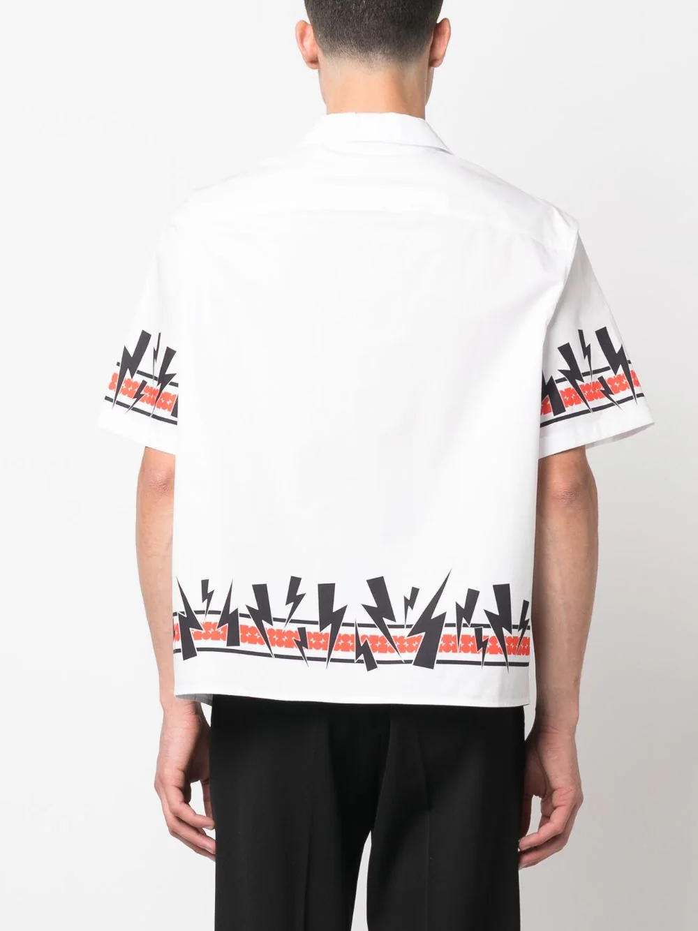 Camasa Neil Barrett Thunderbolt Print alba - imagine 2
