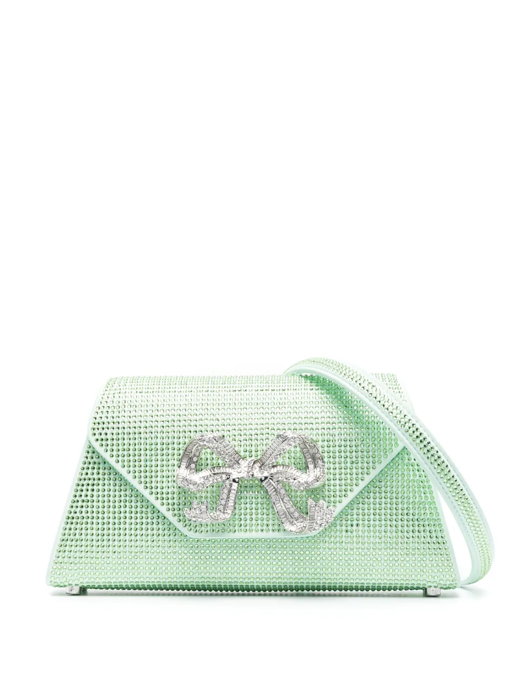 Geanta de umar Self Portrait Mini Bow verde