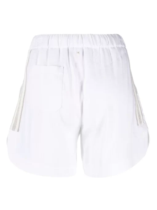pantaloni scurti lorena antoniazzi side striped albi e2349pa33c3347100 02