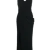 Rochie midi Alexander McQueen Draped neagra