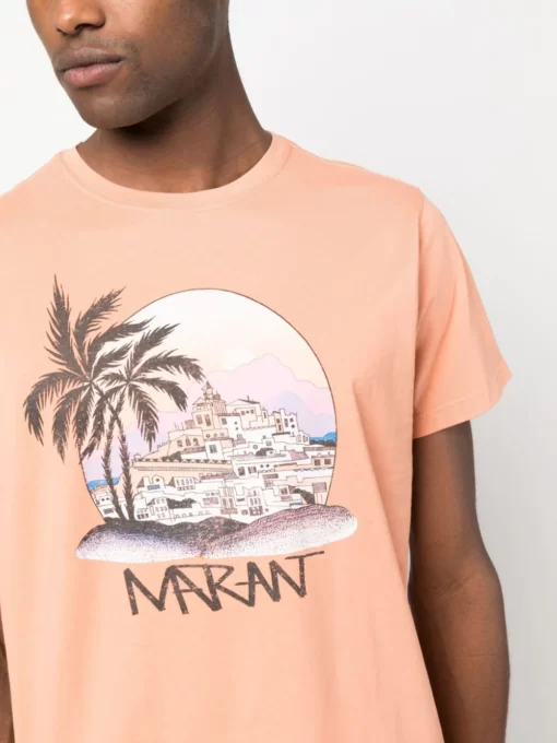 tricou marant zafferh printed portocaliu ts0047haa1n56h11pa 05