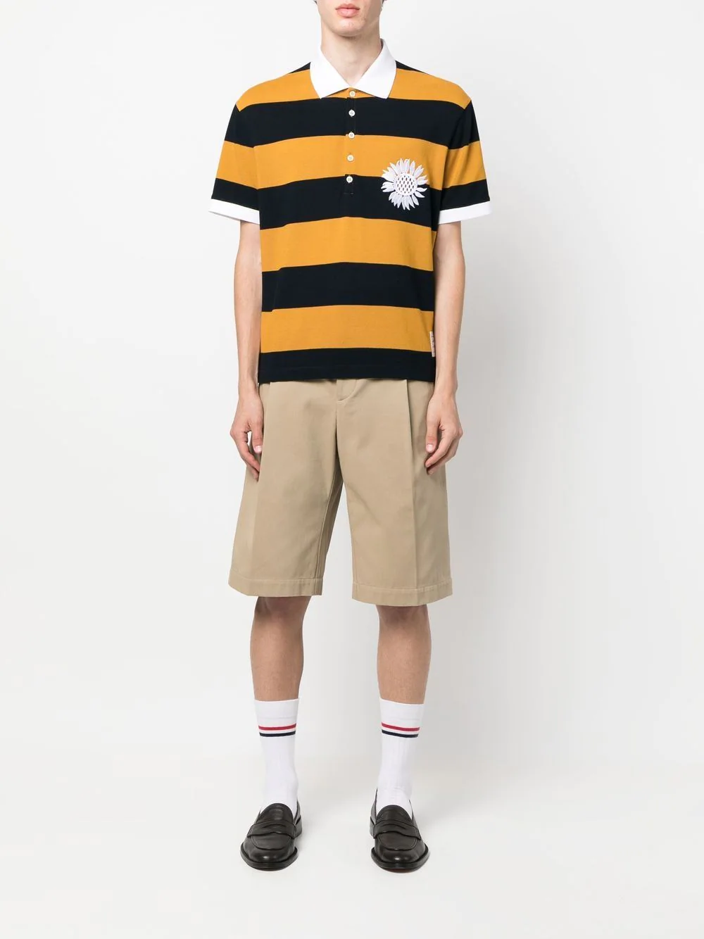 Tricou polo Thom Browne Flower Pique multicolor - imagine 4