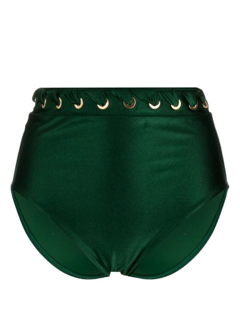 Boxeri bikini Zimmermann Devi Eyelet verzi