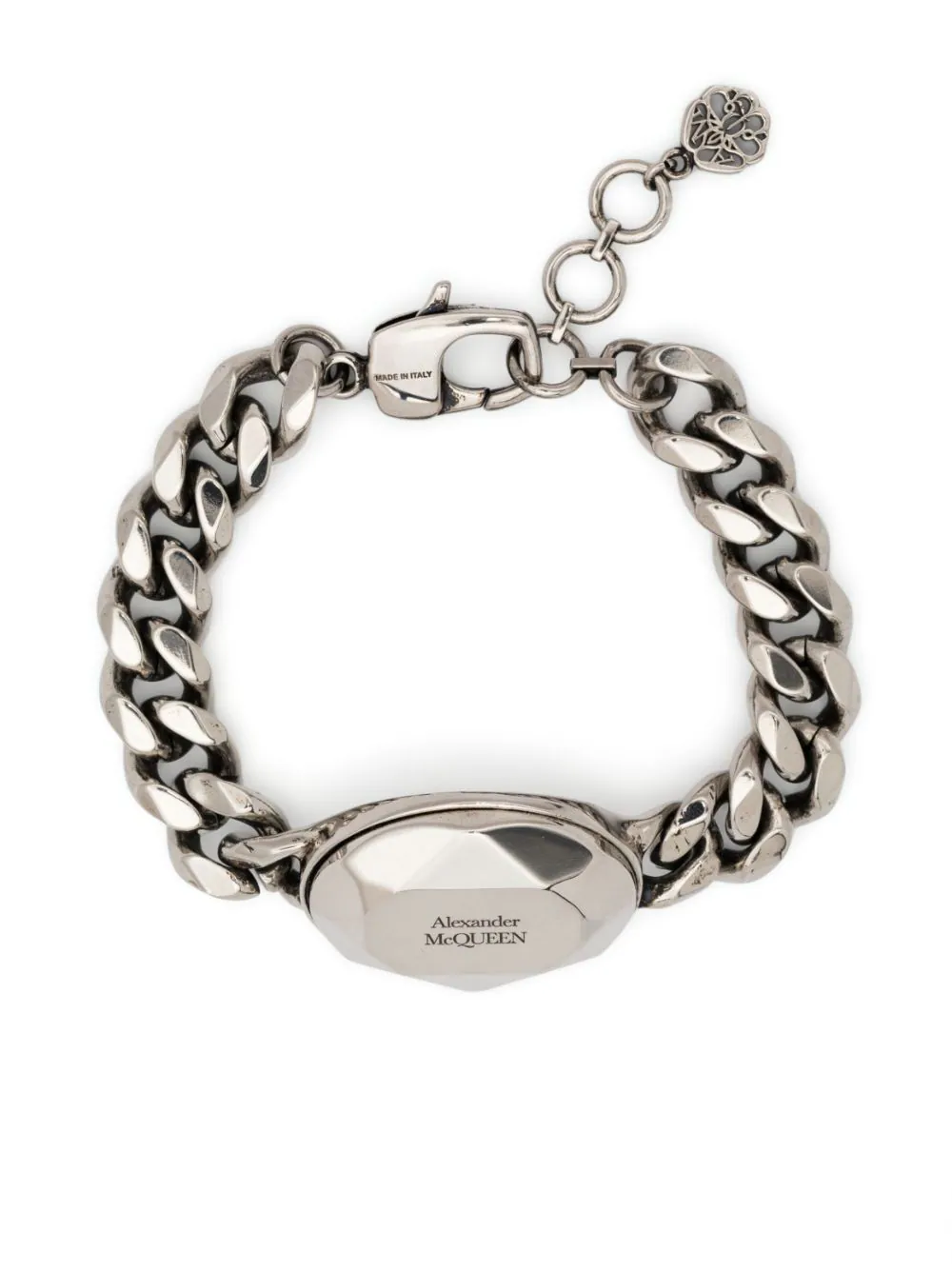 Bratara Alexander McQueen The Faceted Stone argintie