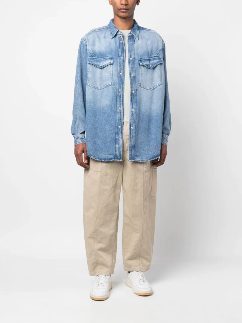 Camasa denim Marant V albastra - imagine 4