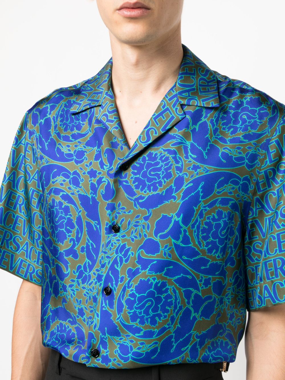 Camasa Versace Barocco Silhouette multicolor - imagine 5