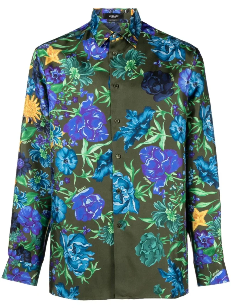 Camasa Versace Wildflower West multicolor
