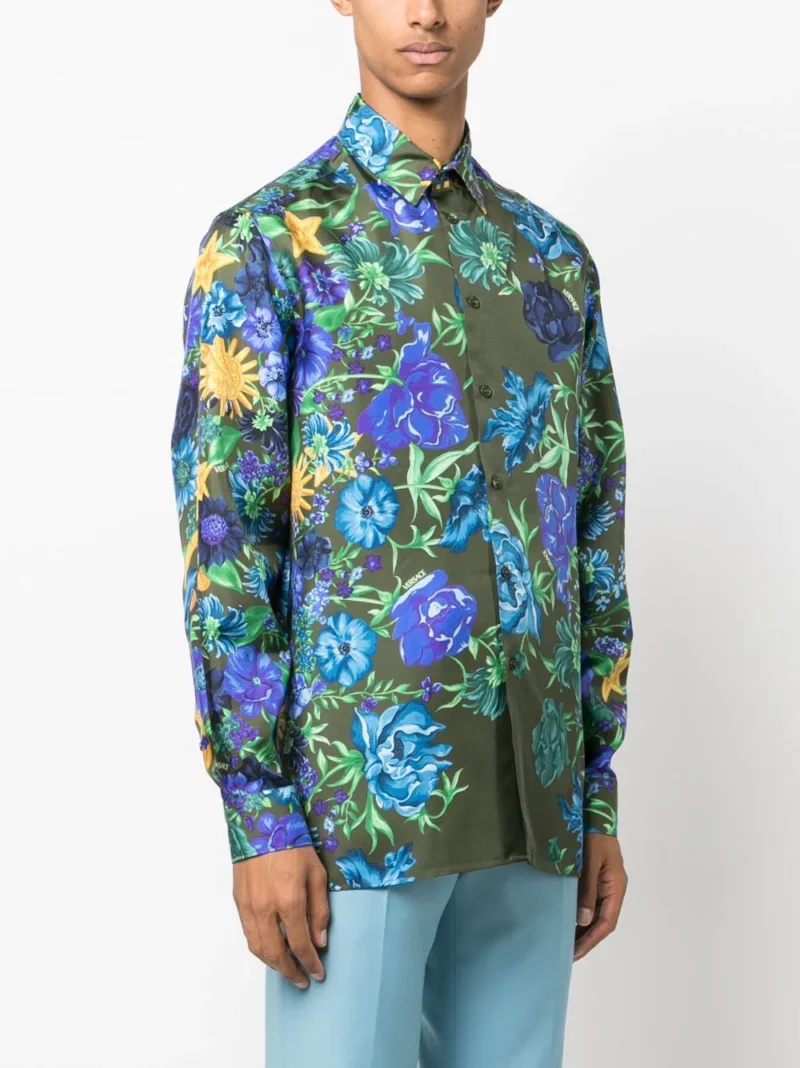 Camasa Versace Wildflower West multicolor - imagine 3