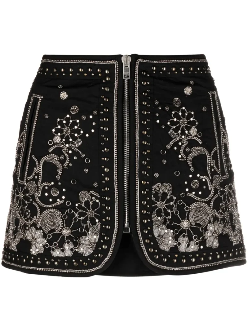 Fusta mini Isabel Marant Blanca neagra