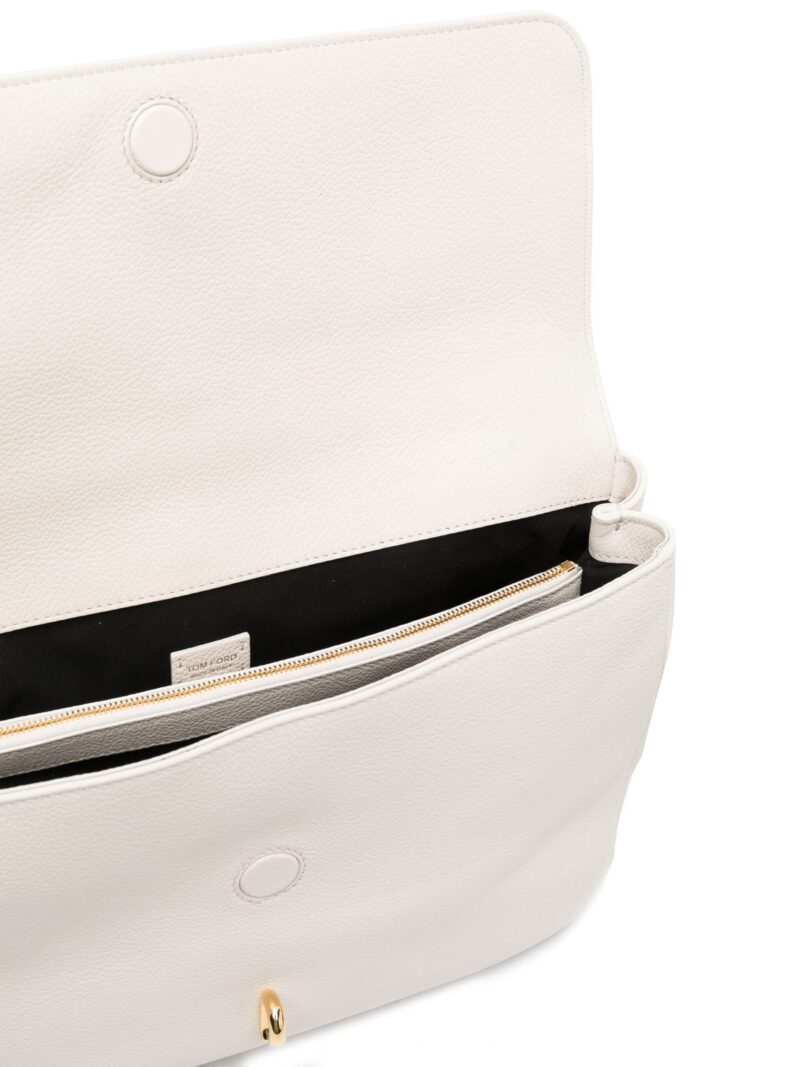 Geanta TOM FORD Carine (L) alba - imagine 5