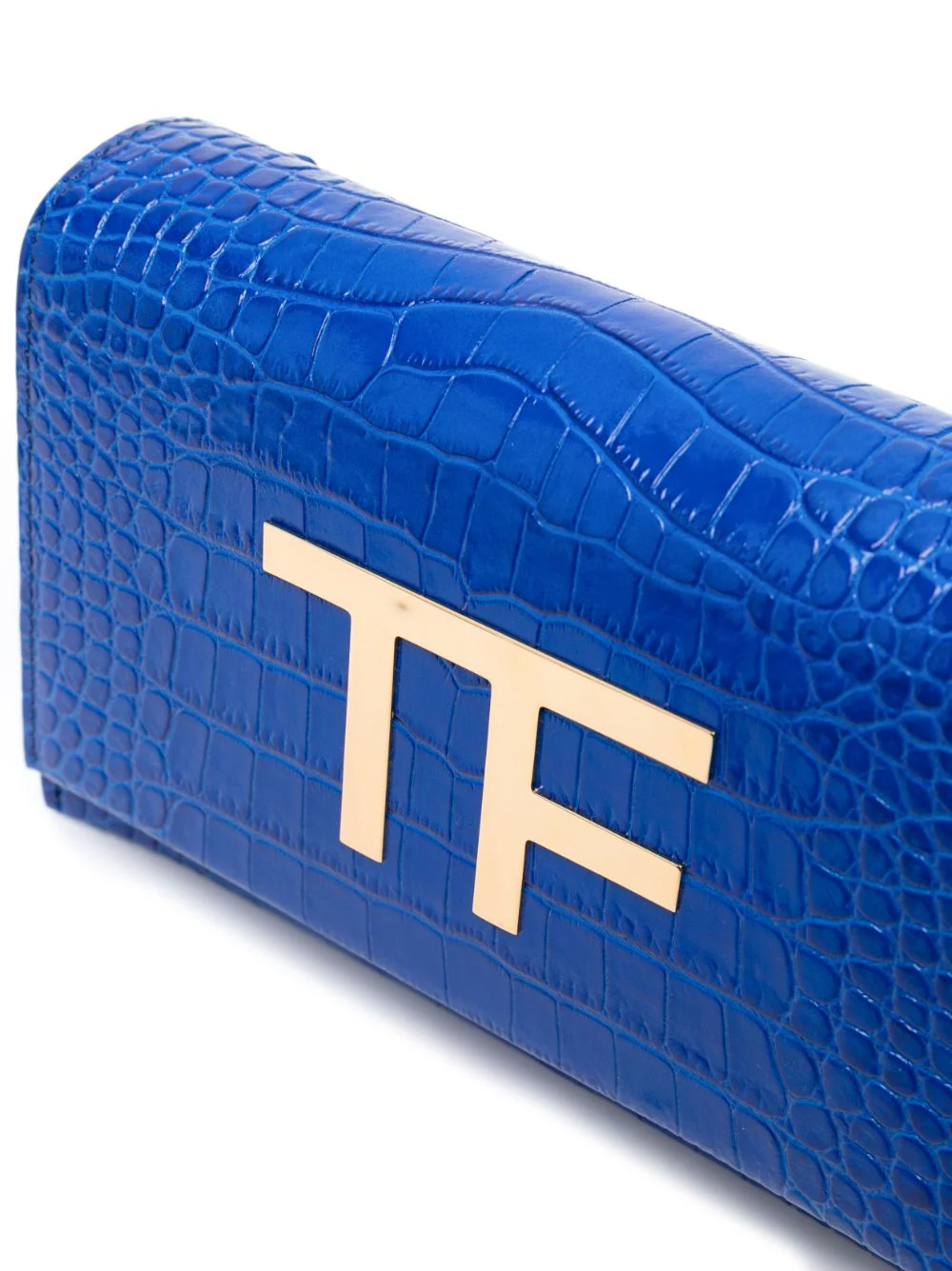 Geanta TOM FORD Metallic Stamped albastra - imagine 5