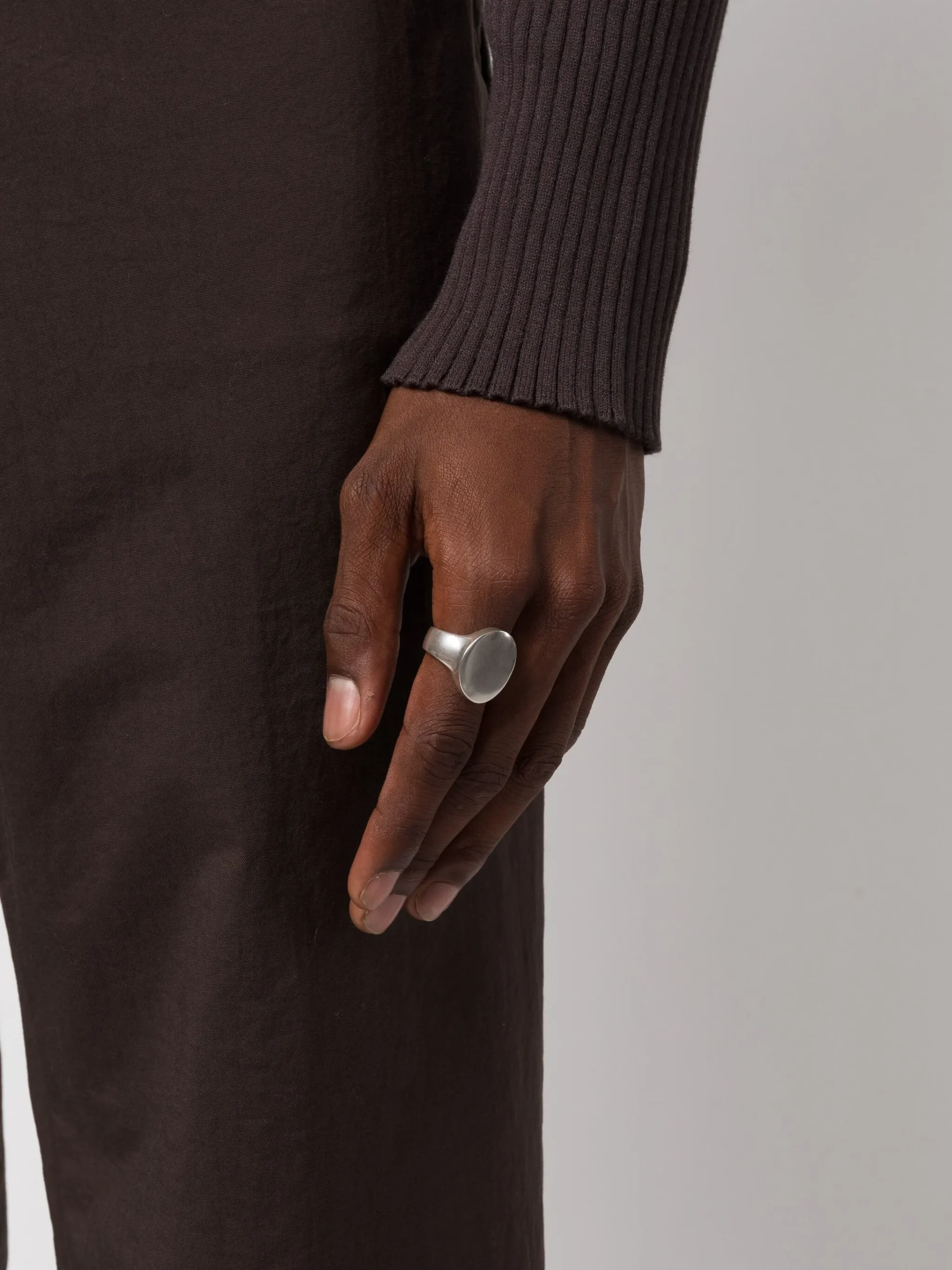 Inel Marant Oval-Face argintiu - imagine 2