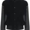Jacheta Alexander McQueen Hybrid Bomber neagra