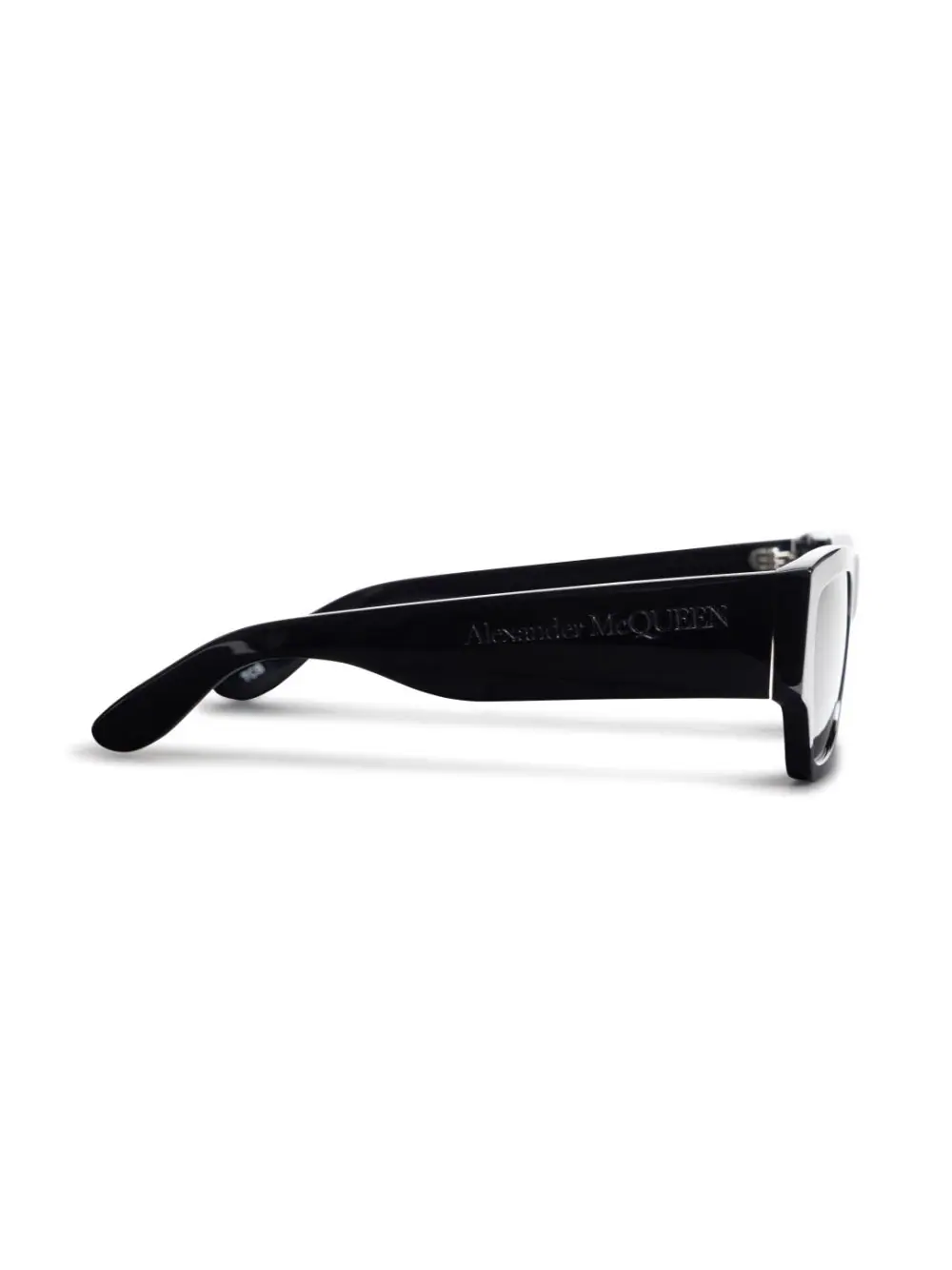Ochelari de soare Alexander McQueen Angled Rectangular negri - imagine 3