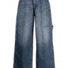 Pantaloni denim Stella McCartney Workwear albastri
