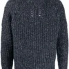 Pulover Marant Ribbed Knit bleumarin