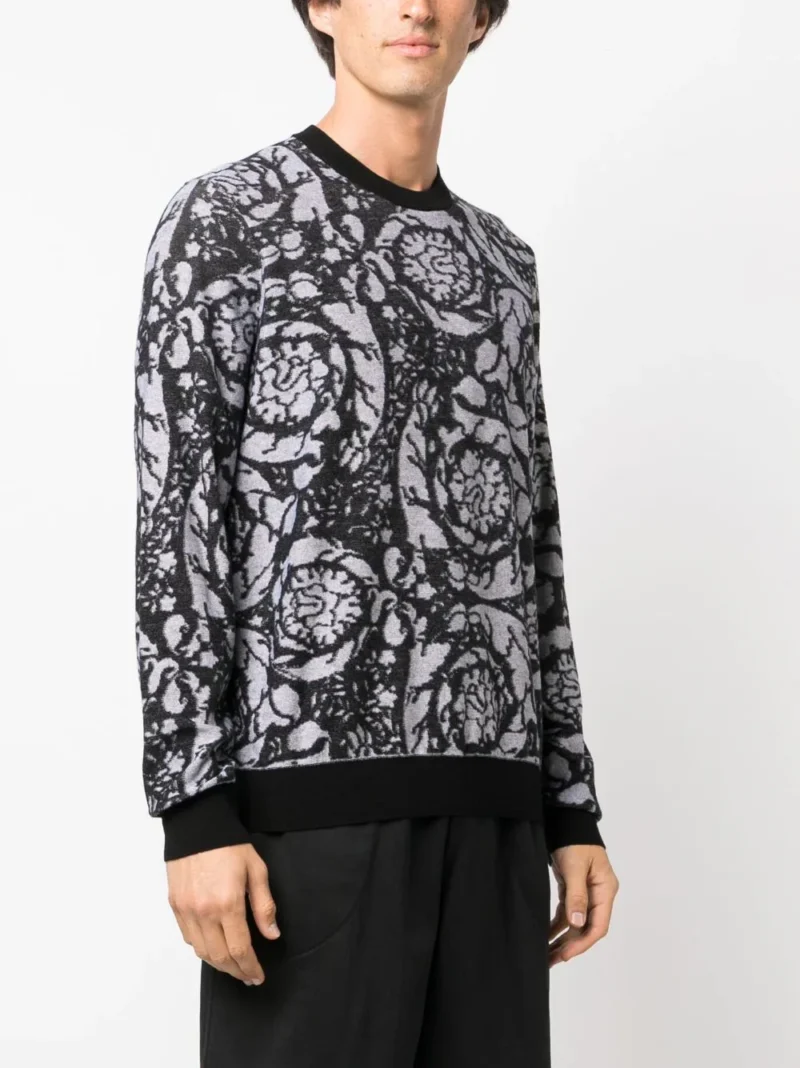 Pulover Versace Barocco Silhouette multicolor - imagine 3