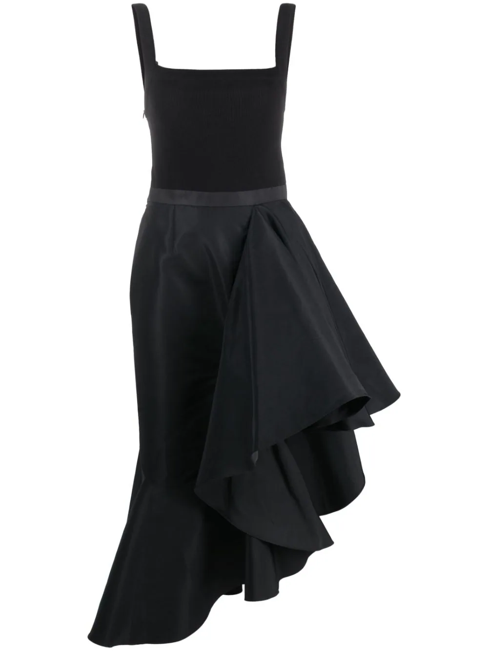 Rochie midi Alexander McQueen Asymmetric neagra