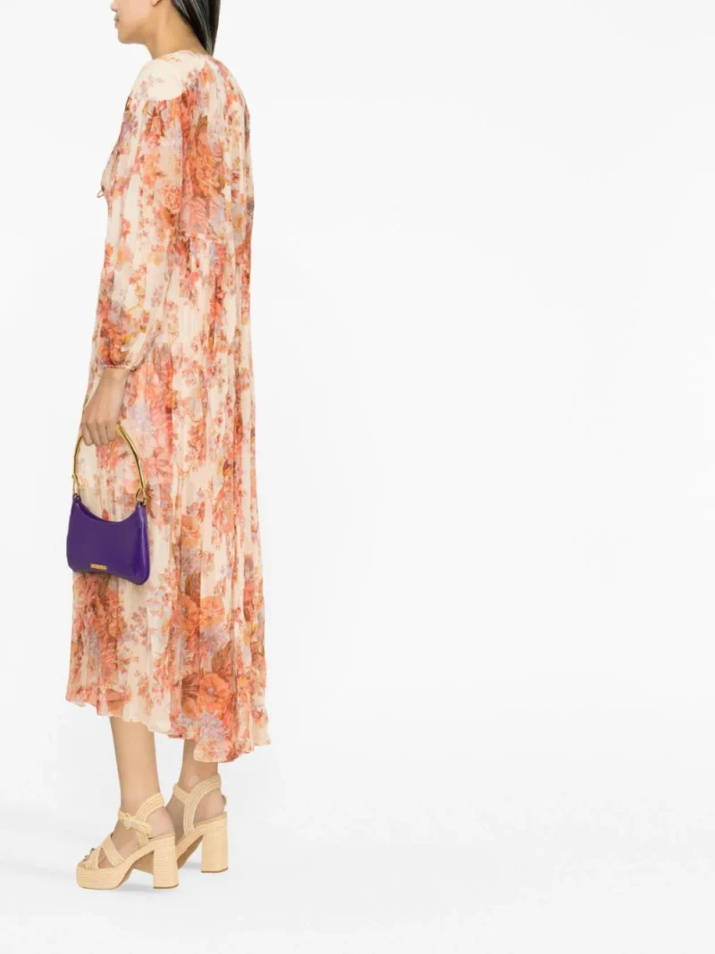 Rochie midi Zimmermann Floral Devi multicolor - imagine 4