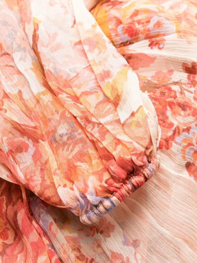Rochie midi Zimmermann Floral Devi multicolor - imagine 6