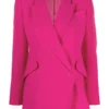 Sacou Alexander McQueen Leaf Crepe roz