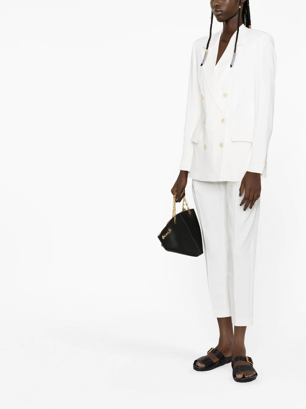 Sacou Isabel Marant Double-Breasted alb - imagine 4