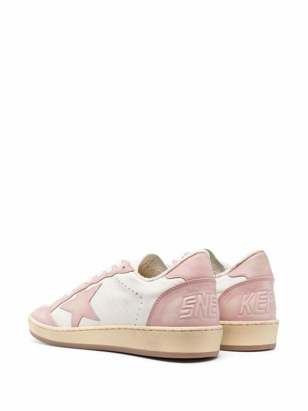 Sneakers Golden Goose Ball-Star alb/roz - imagine 2