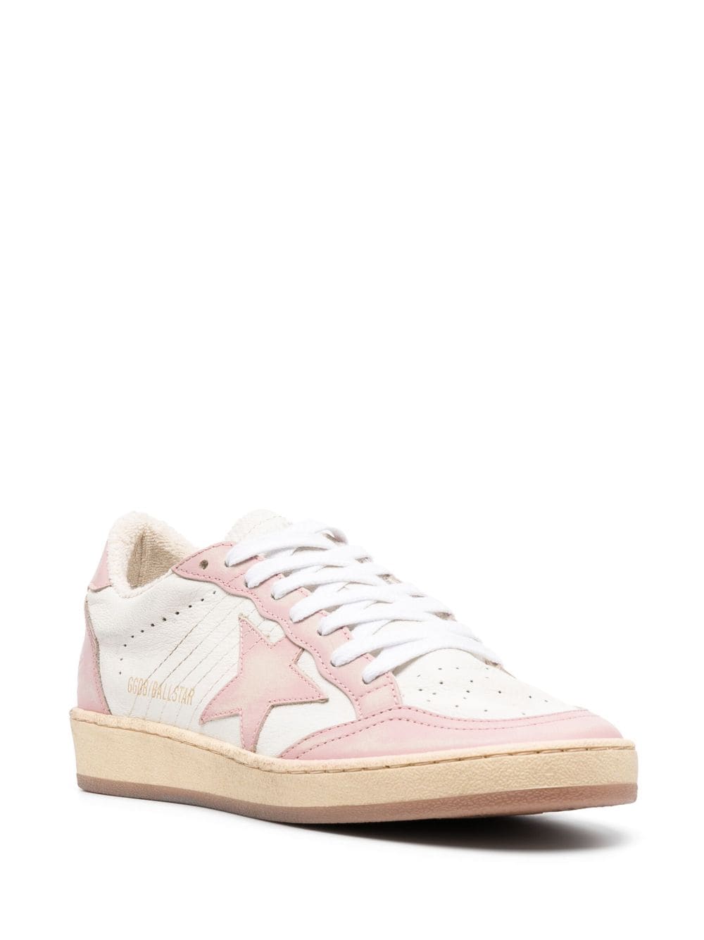 Sneakers Golden Goose Ball-Star alb/roz - imagine 3