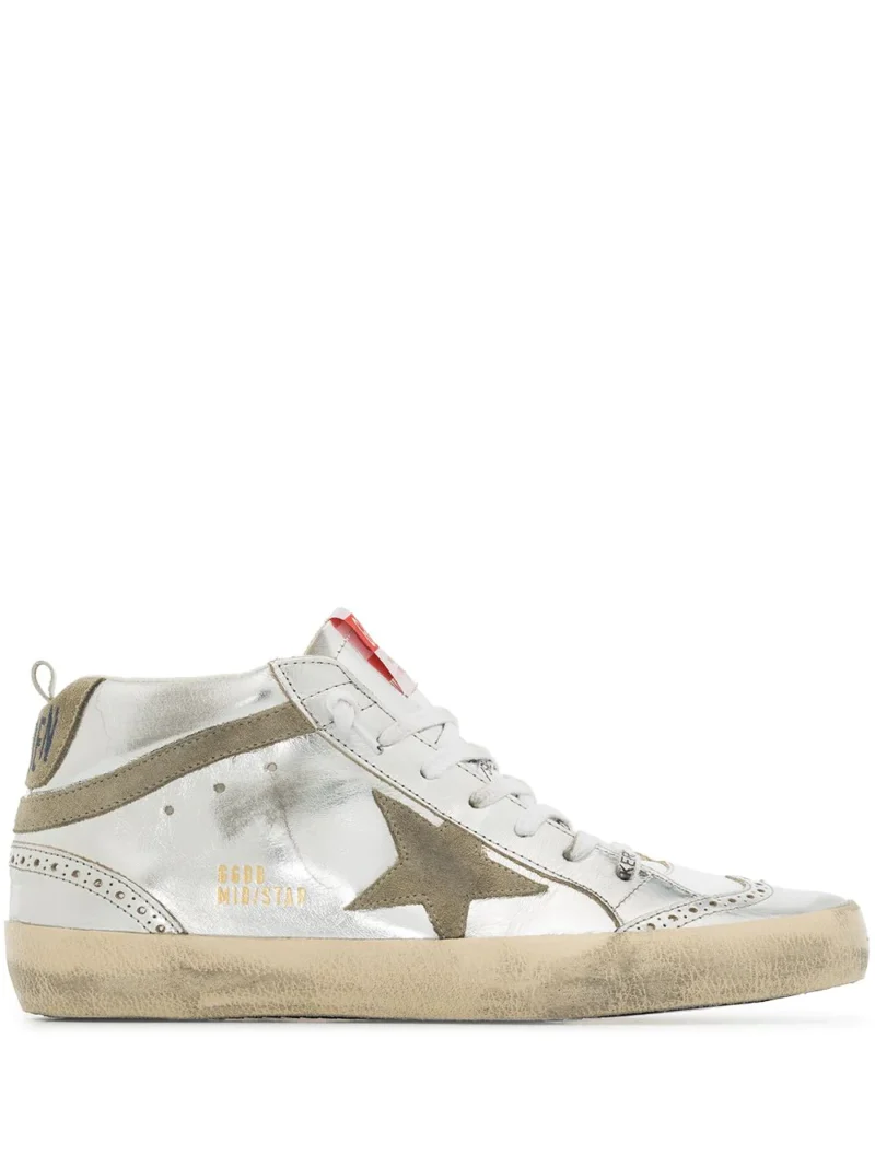 Sneakers Golden Goose Mid-Star argintii