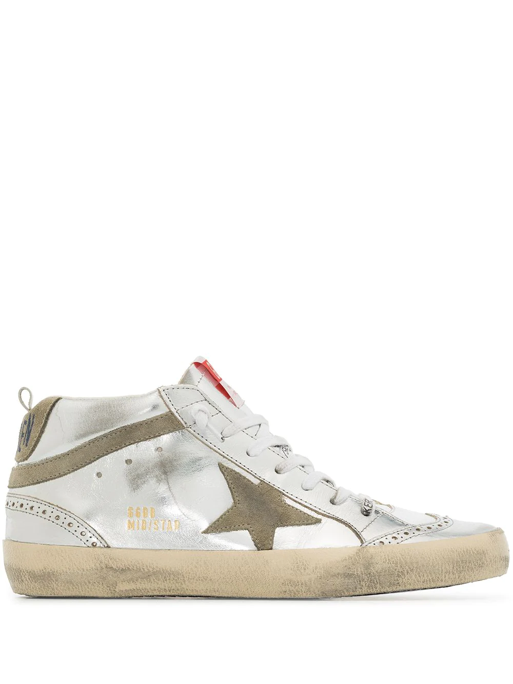 Sneakers Golden Goose Mid-Star argintii
