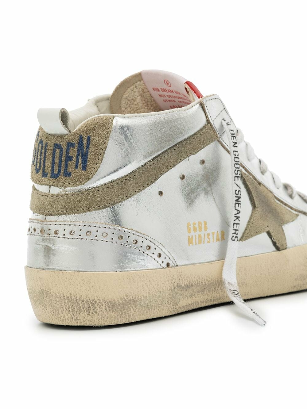Sneakers Golden Goose Mid-Star argintii - imagine 2