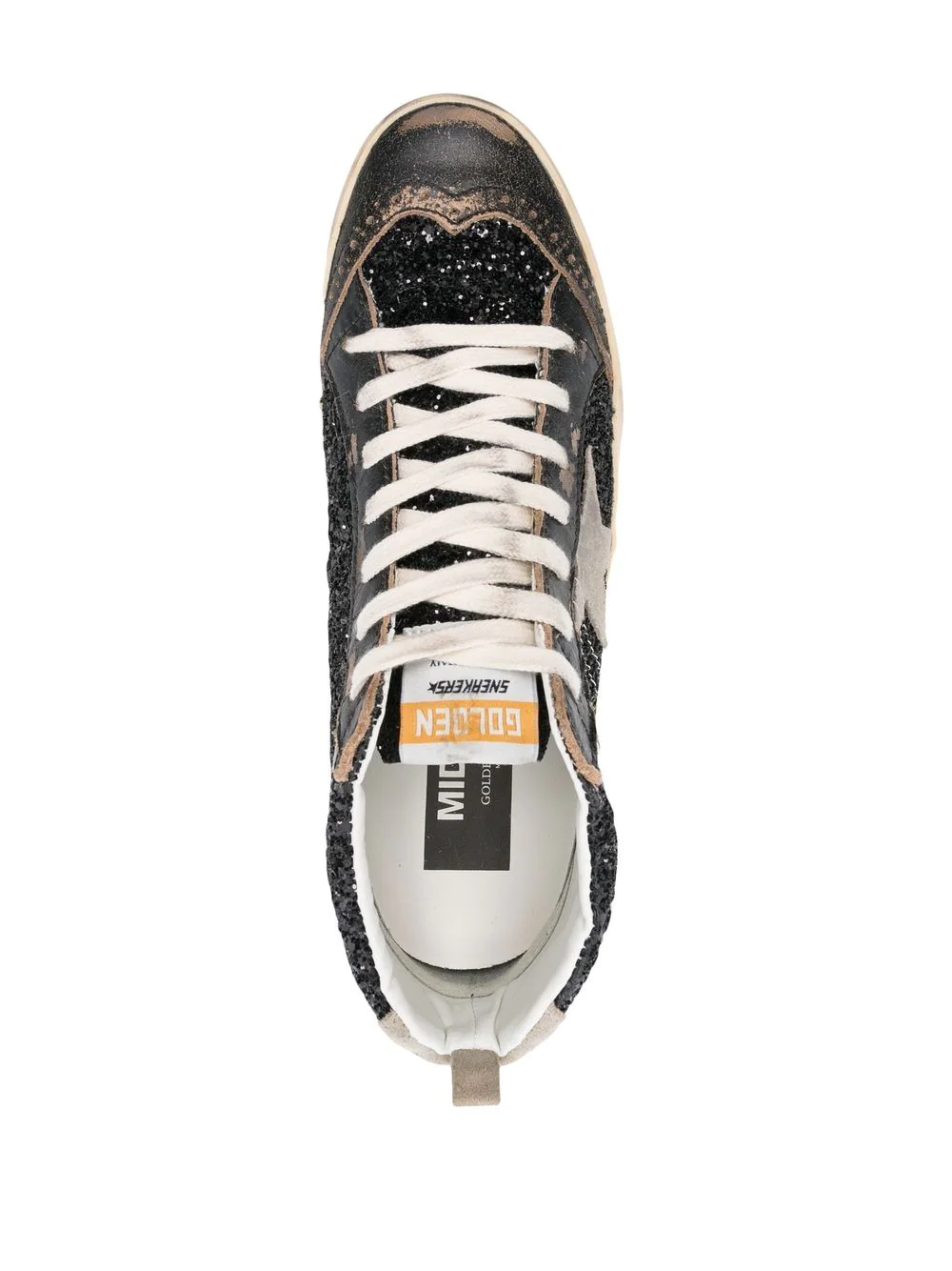 Sneakers Golden Goose Mid-Star Glitter negri - imagine 4