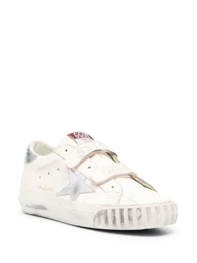 Sneakers Golden Goose Old School EDT Silver Star albi - imagine 3