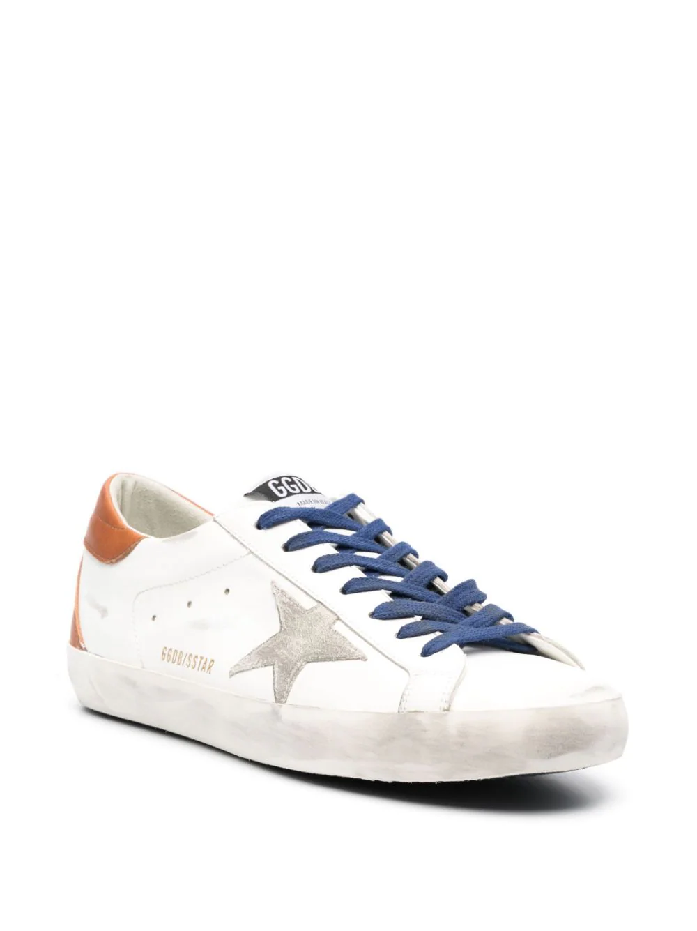 Sneakers Golden Goose Super-Star Suede Star albi - imagine 3