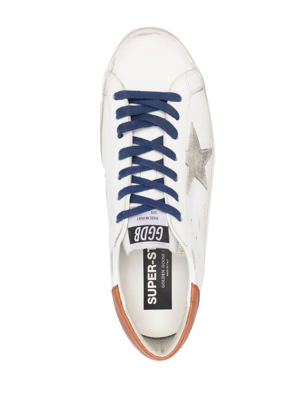 Sneakers Golden Goose Super-Star Suede Star albi - imagine 4