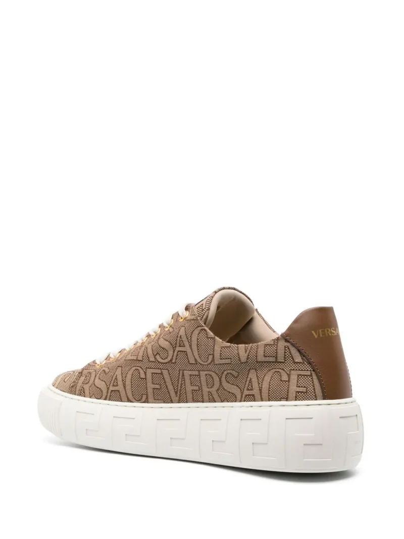 Sneakers Versace Allover Greca maro - imagine 2