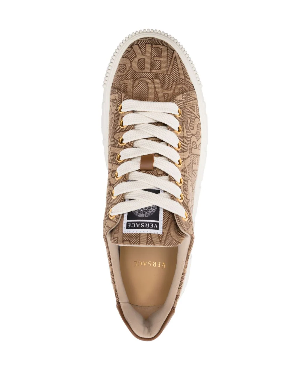 Sneakers Versace Allover Greca maro - imagine 4