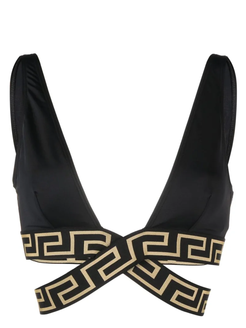 Sutien bikini Versace Greca Border negru