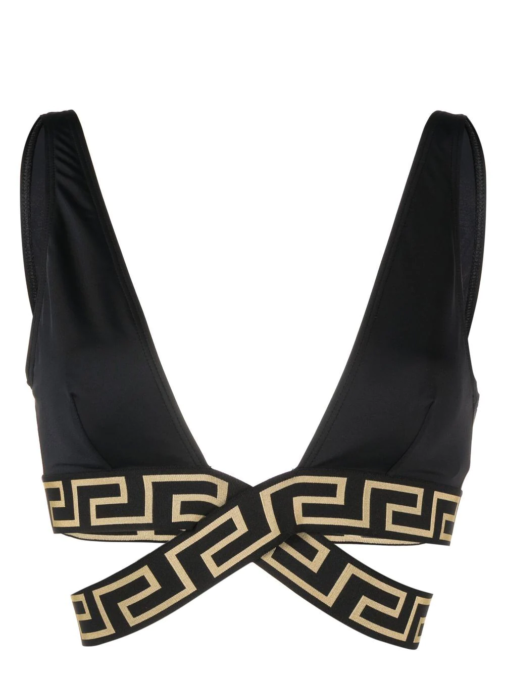 Sutien bikini Versace Greca Border negru